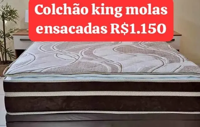 Colchão King Size !! Molas ensacadas novo direito da Fábrica
