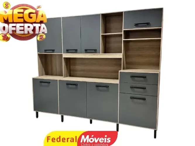 Armário De Cozinha Cinza MEGA OFERTA A PRONTA ENTREGA 