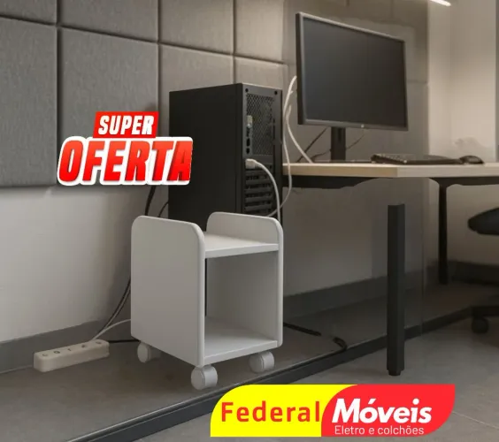 Suporte para CPU com rodízio novo - Bonito, útil e excelente no dia a dia