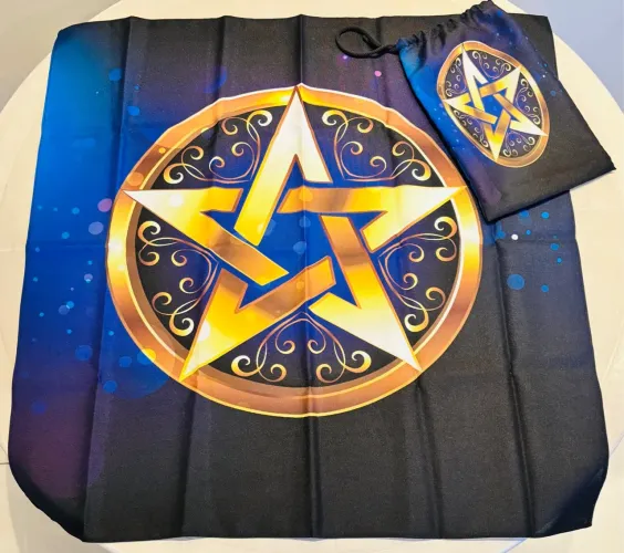Toalha para tarô pentagrama