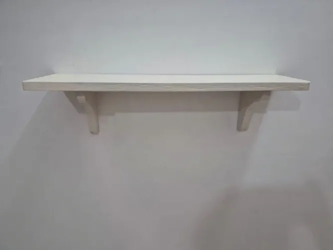 Prateleira de madeira branca 60cm