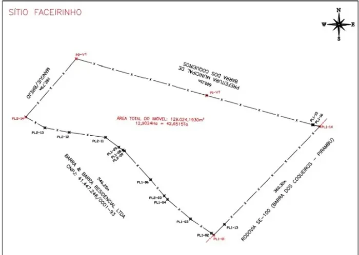 VENDE-SE TERRENO NA BARRA DOS COQUEIROS 