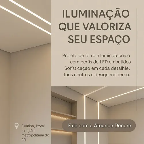 Iluminação LED que valoriza seu espaço