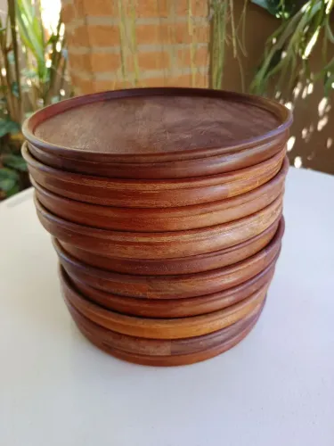 Pratos madeira by Wessel para churrasco