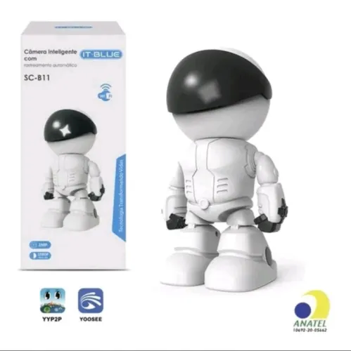 Câmera Astronauta Rastreamento Automático WiFi Sensor Movimento It Blue SC-B11