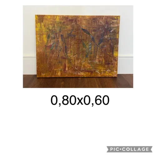 Quadro abstrato em tela 80x60cm