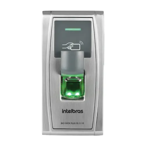 Leitore Biométrico digital tag cartao acesso portão portaria Intelbras Metal