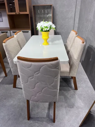 MESA SENTRA 1.60* *?6 CADEIRAS FLOR ?*  *MESA* ?160X80
