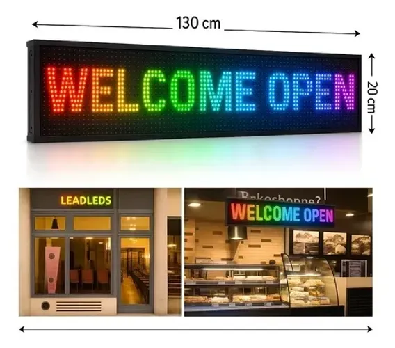Painel De Led Rgb 130x20cm Wifi App (Distribuidor - Jk Eletrônicos)