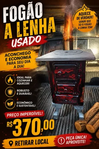 Fogao a lenha usado 