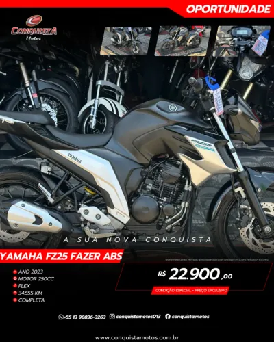Yamaha FZ25 Fazer Flex 2023 > Apenas 34.000Km