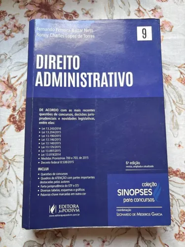 Livro de Direito administrativo de Fernando Ferreira Baltar Neto