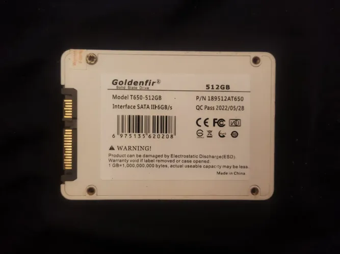 SSD 512gb com problema