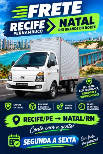 Frete disponível Recife-Natal 