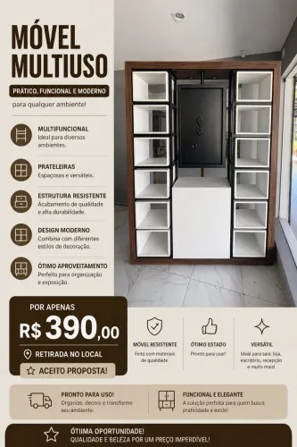 Estante com suporte para TV