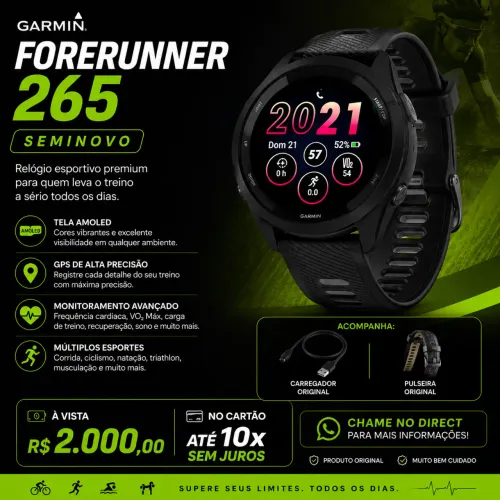 Relógio Garmin Forerunner 265