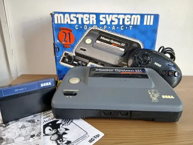 Master System 3 Com Caixa E Cartucho 20 In 1
