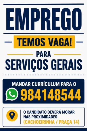 Vaga de emprego.