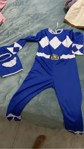 Fantasia Power Ranger Azul Infantil - Completa com Máscara | Tam. GG
