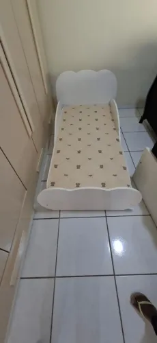 Cama Infantil Nuvem com Colchão 88cm x 188cm