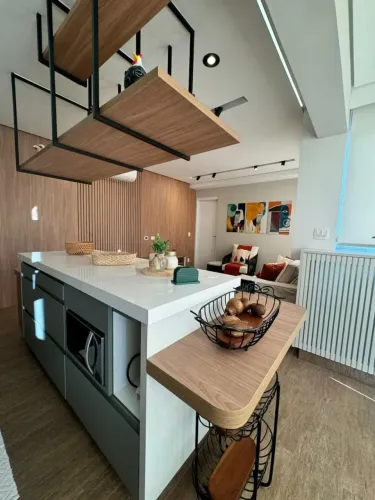 Apartamento Mobiliado e Decorado para Locação 55m² de área útil, 2 dormitórios sendo 1 suí