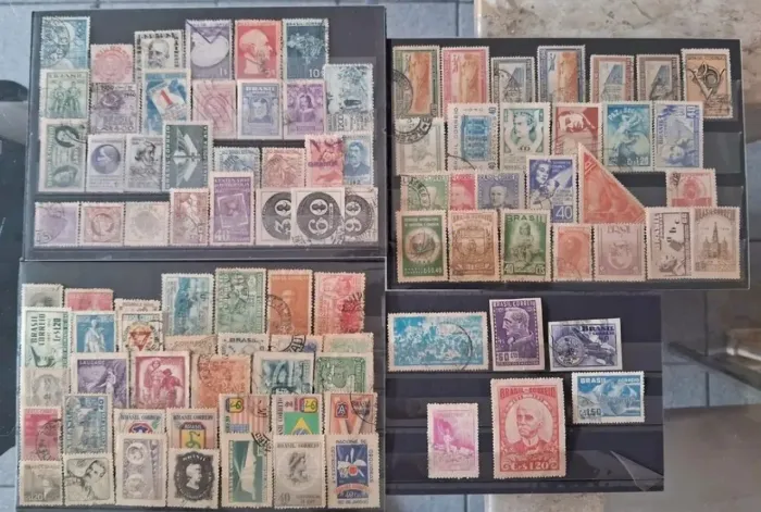 Lote com Selos Comemorativos Brasileiros dos anos 40