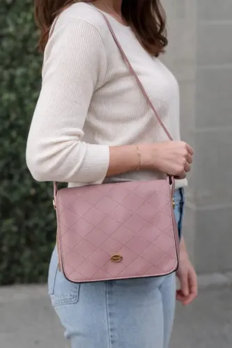Bolsa Transversal Feminina Rose Média Alça Regulável