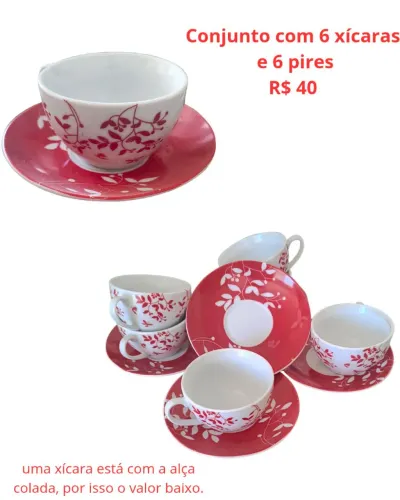 Conjunto de 6 xícaras