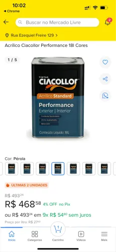 VENDE-SE TINTAS COR PÊSSEGO 