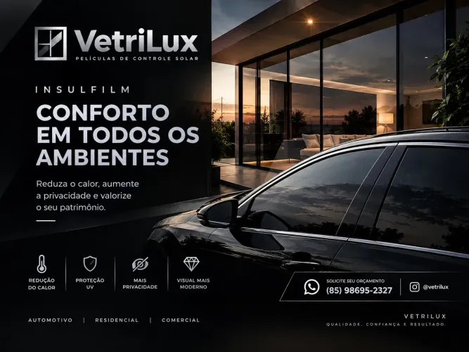 Película automotiva e residencial - Conforto e Privacidade