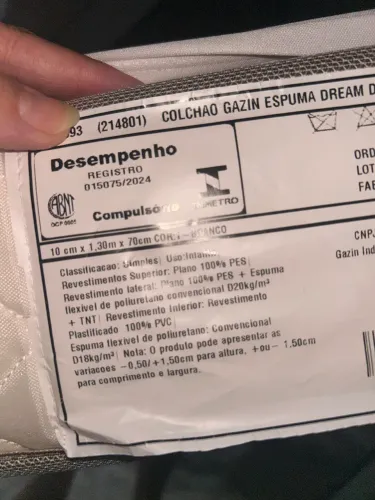 Colchão infantil berço