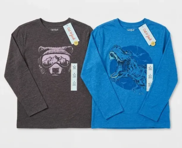 Camisetas manga longa Cat & Jack tamanho 6-7 anos importadas (Novas)