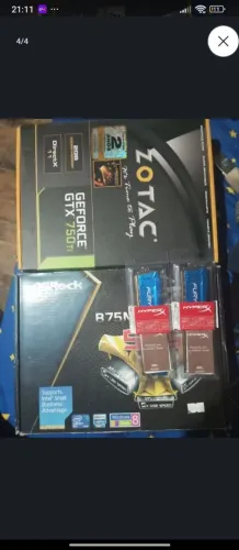 Kit completo. Placa mãe + Placa de vídeo + Ram
