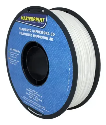 Filamento 3d Abs Masterprint Branco 1.75mm 1kg Impressora
