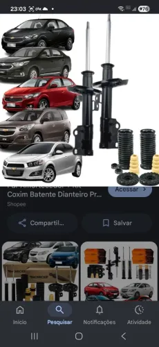 Vendo kit amortecedor dianteiro completo onix prisma novo  spim colbat sonic 250 semi novo