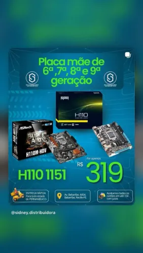 Placa mãe 6°, 7°, 8 , 9° - com garantia