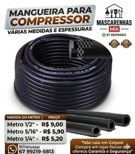 Mangueiras para Compressores por Metro Cod: 088