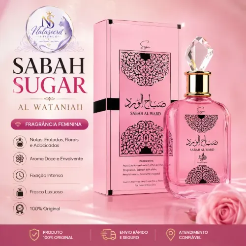 Perfume Árabe Sabah Sugar Al Wataniah Feminino 100ml Original Lacrado