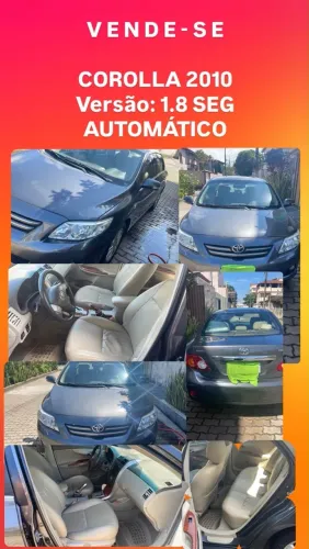 Toyota Corolla Se-g 1.8/1.8 Flex 16V Aut. 2010