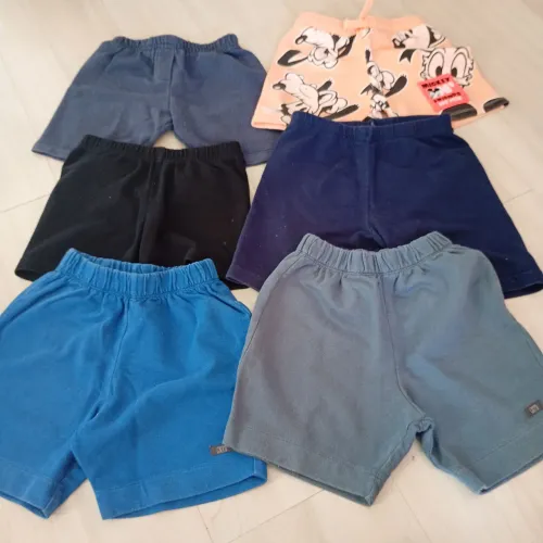 6 shorts infantil tamanhos 3