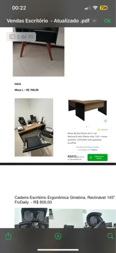 Mesa escritório L