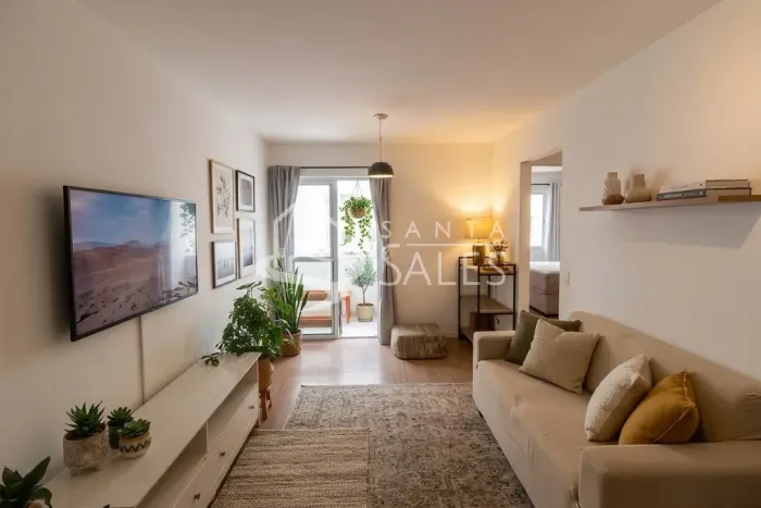 Apartamento para locação no Itaim Bibi, São Paulo-SP: 2 quartos, 1 sala, 1 banheiro, 1 vag