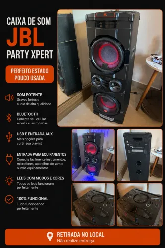 Caixa de som JBL party xpert