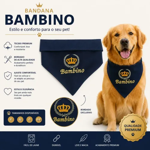 Bandana Personalizável exclusiva e única para o seu Pet