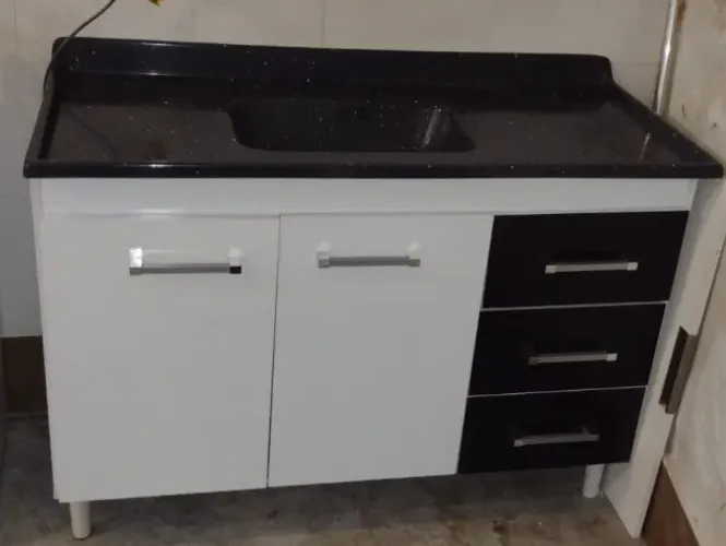 Pia de cozinha com balcão