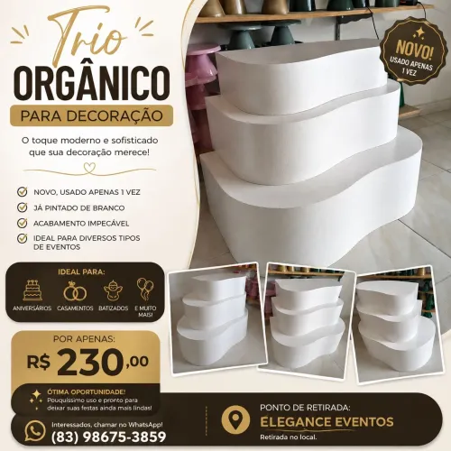 Mesa orgânica festa 