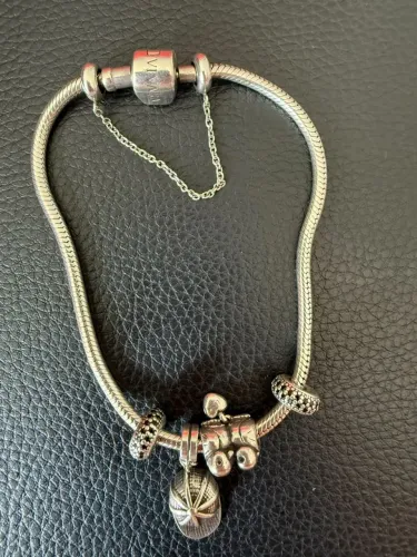 Pulseira Life Vivara Original com 4 Berloques - Prata