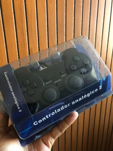 Controle para PS2 com Fio (Dualshock) - Pronta Entrega