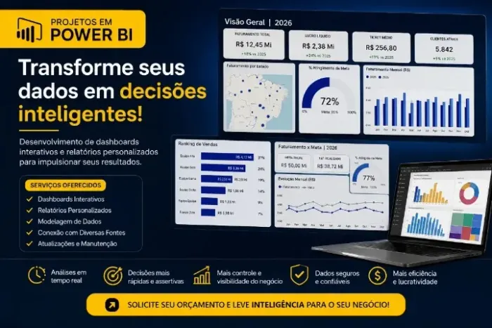 Desenvolvimento de Dashboards Power Bi Personalizados
