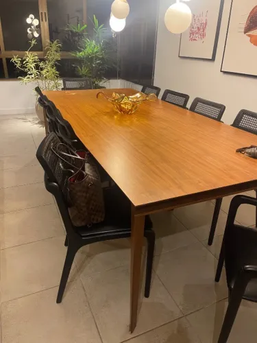 Mesa 10 lugares. Mesa de jantar Atlanta - 2,70x1,20- Contemporânea